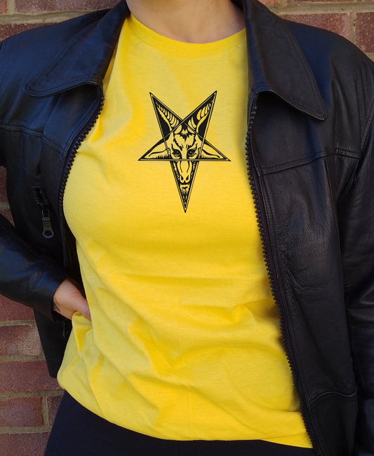 Pentagram Ram T-Shirt - Occult, Pagan, Gothic Horror, Various Colours