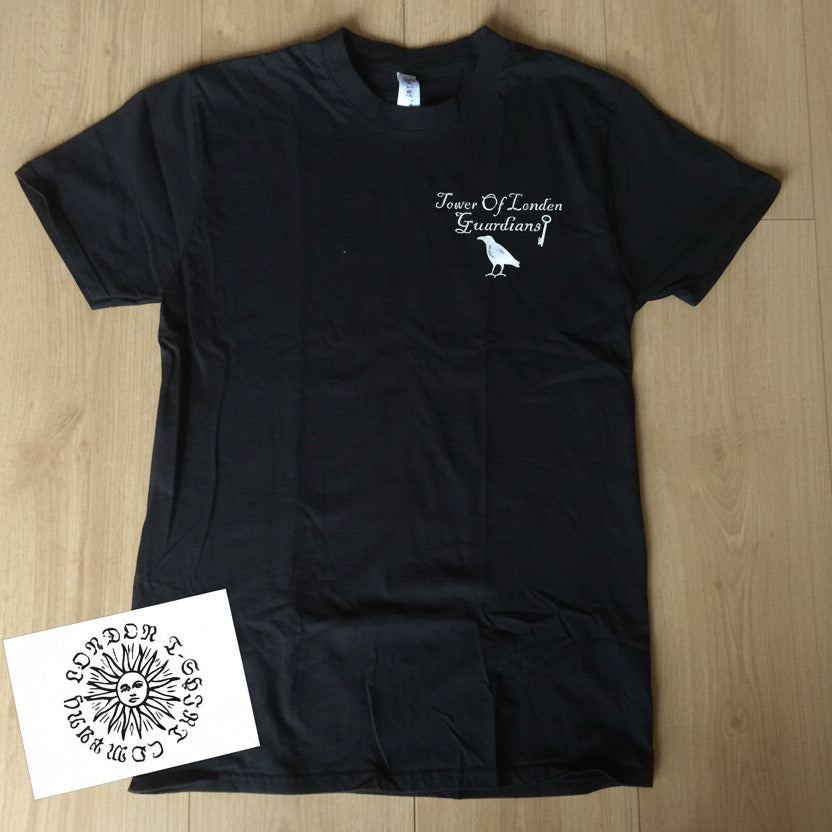 Tower Of London Raven T-Shirt - Organic Cotton, Pocket Logo Print, London Folklore Souvenir