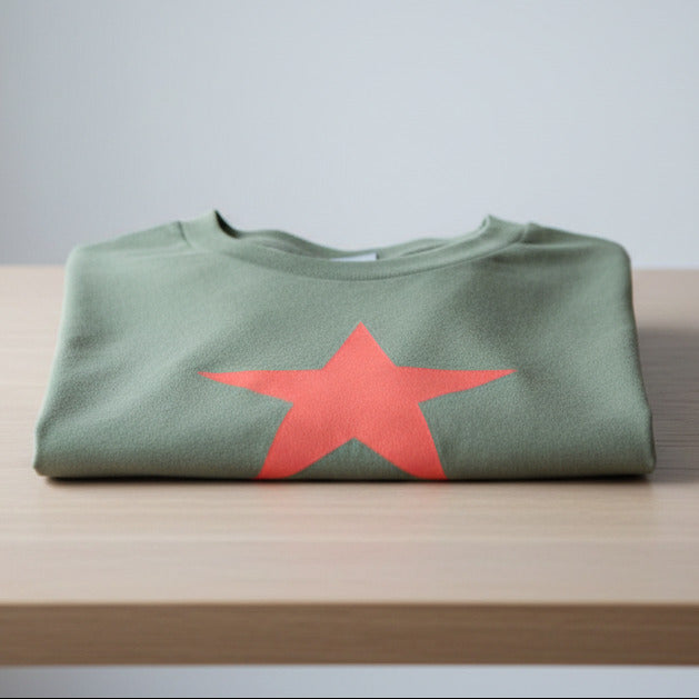 Red Star Organic Cotton T-Shirt - Retro Punk Top, Protest Tee, Various Colours