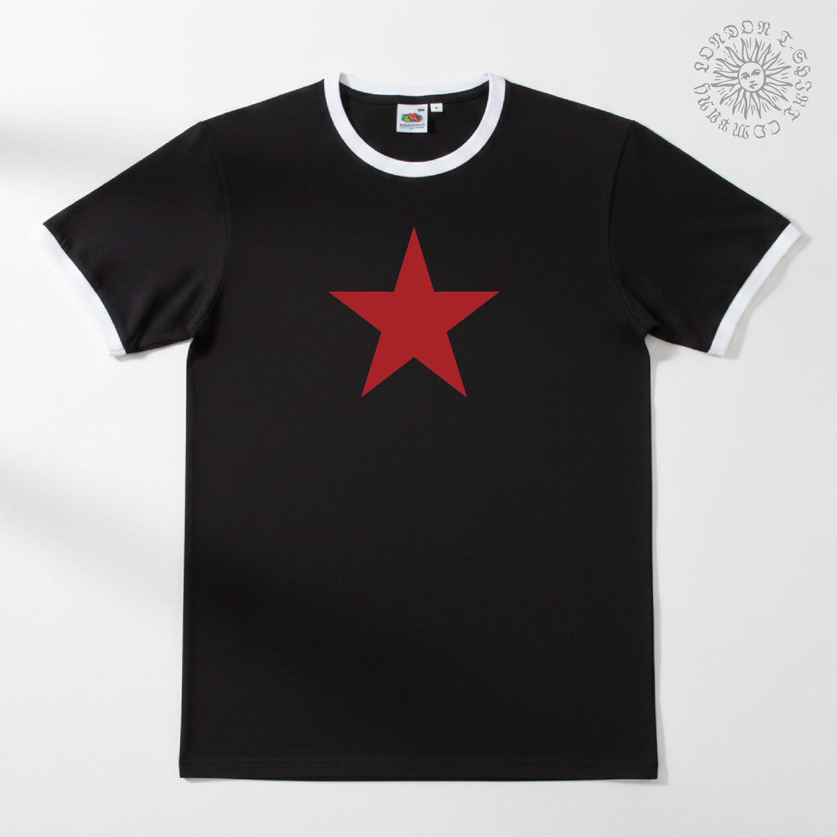 Red Star Ringer T-Shirt - Retro Sub Culture, Protest, Various Colours