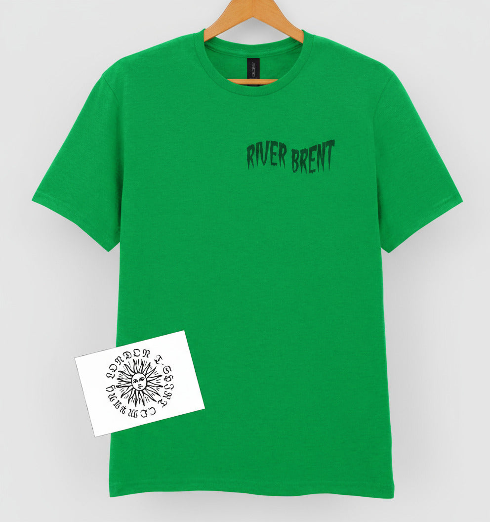 River Brent Pocket Logo T-Shirt - Alternative London Souvenir, Various Colours