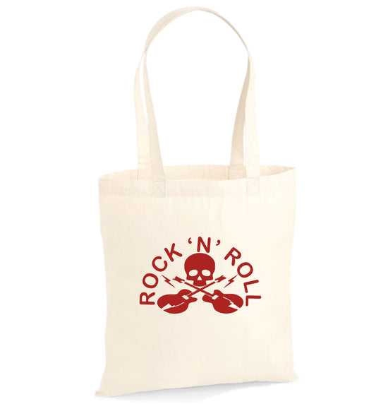 Rock N Roll Organic Cotton Tote Bag - Sub Culture Retro Skull bag