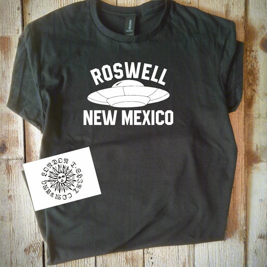 Roswell Souvenir T-Shirt - New Mexico, UFO, Alien, Various Colours