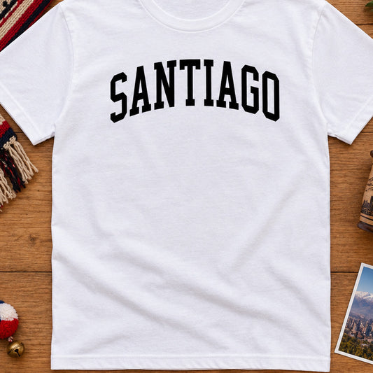 Santiago Souvenir T-Shirt - Chile, City, Travel Gift, Various Colours