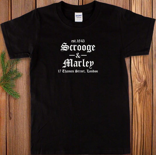 Scrooge & Marley T-Shirt - Festive Gift, A Christmas Carol, Charles Dickens, S-XXL