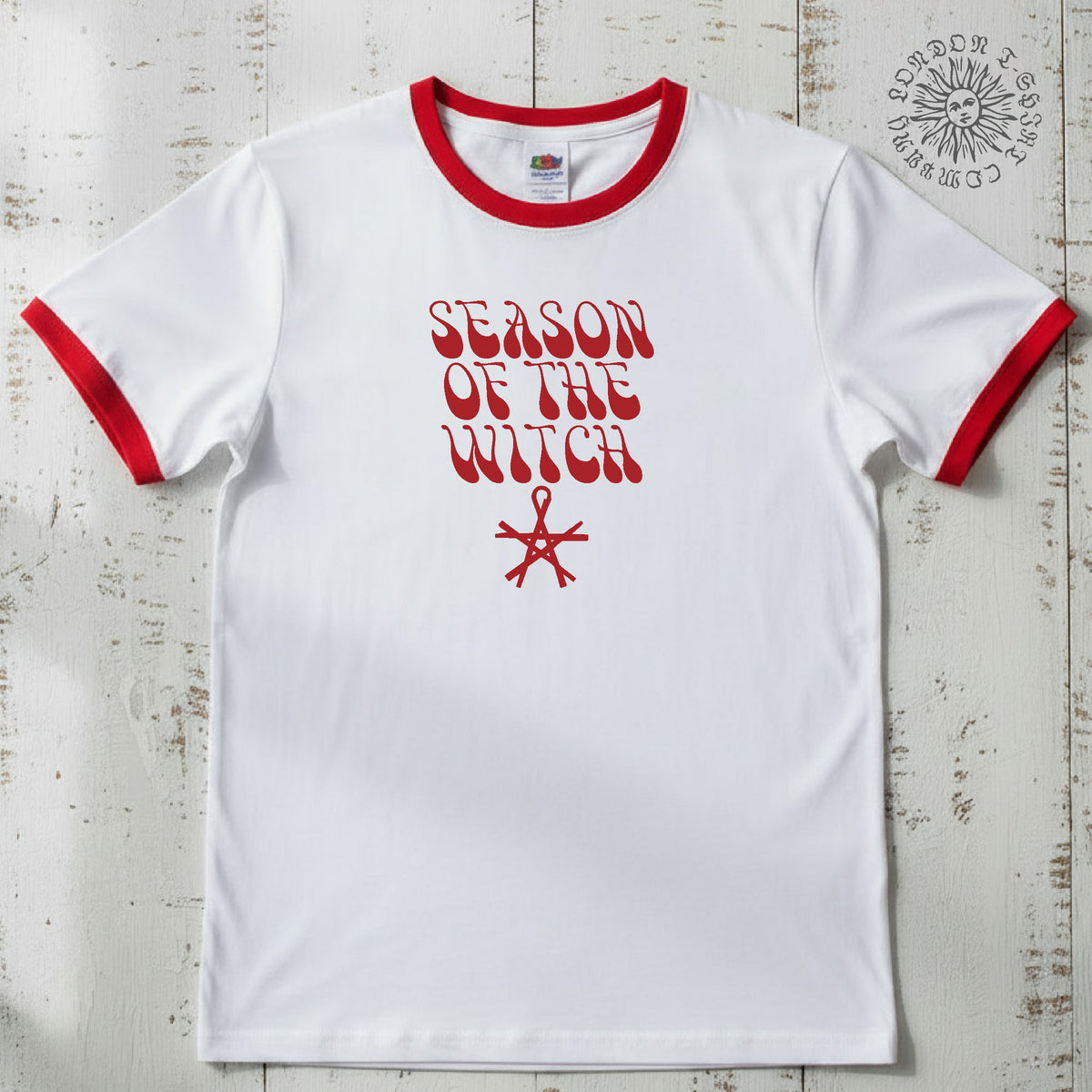 Season Of The Witch Ringer T-shirt - Retro Horror, Wicca, Witchcraft, Donovan, S-3XL