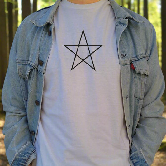 Simple Pentagram Symbol T-Shirt - Occult, Gothic Horror, Various Colours