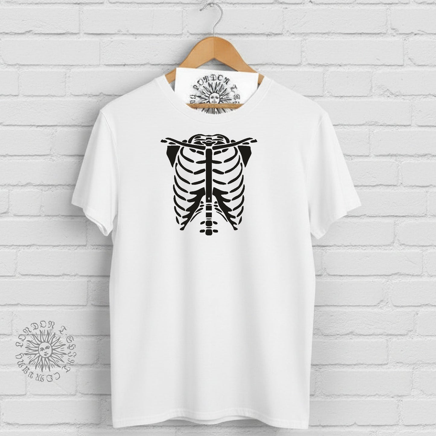 Skeleton Torso T-Shirt - Halloween Ribcage Costume, Goth, Various Colours