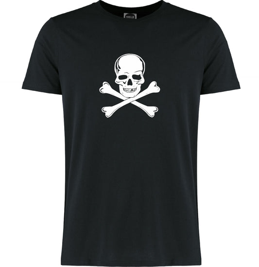 Skull And Crossbones Organic Cotton Slim Fit T-Shirt - Punk Rock, Various Colours