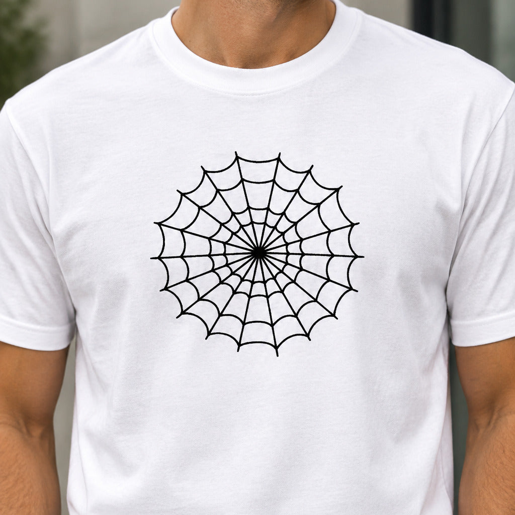 Spider Web T-Shirt: Retro Tattoo Style, Gothic Horror, S-3XL