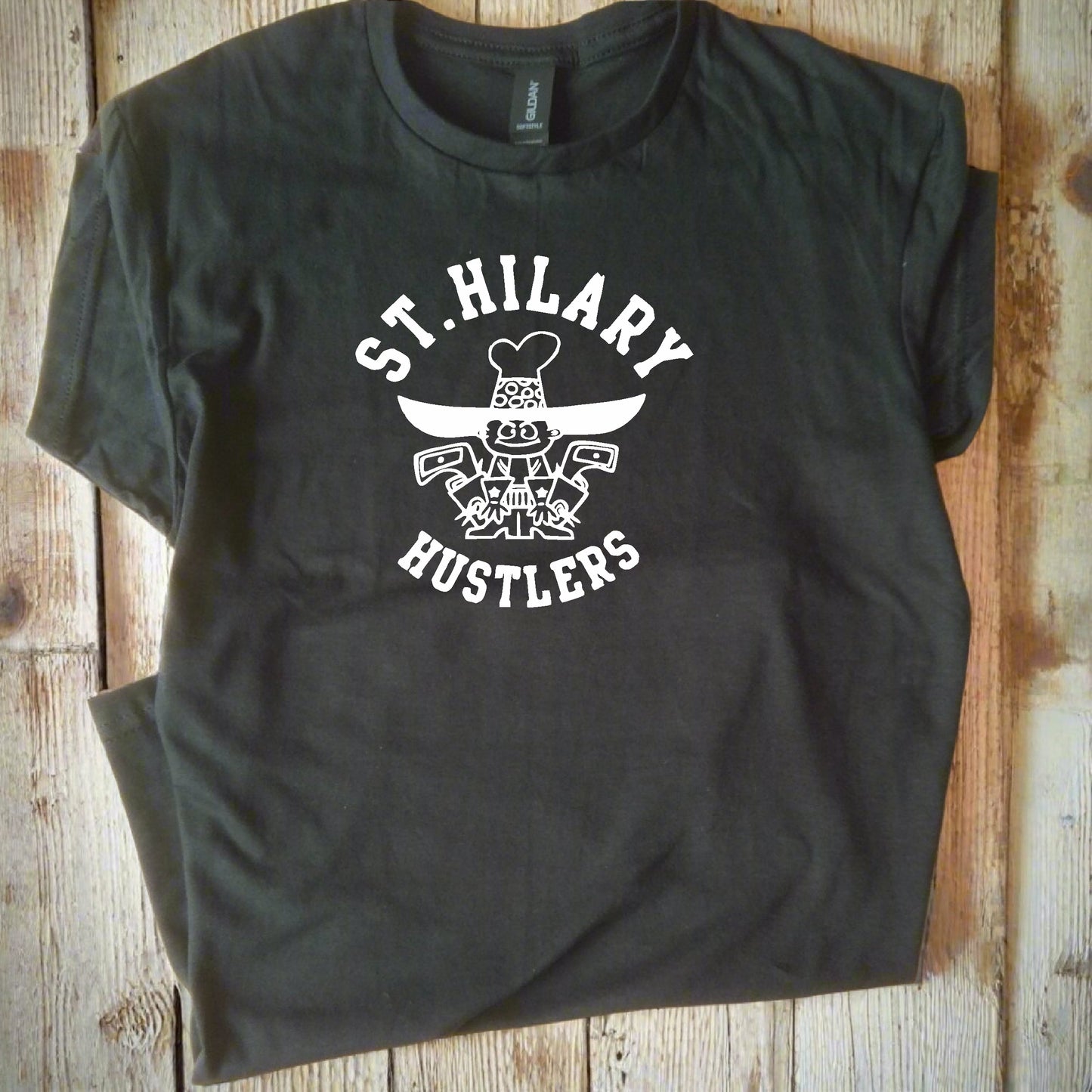 St Hilary Hustlers T-Shirt - Retro College Style, As Worn By Dee Dee Ramone, Punk Rock