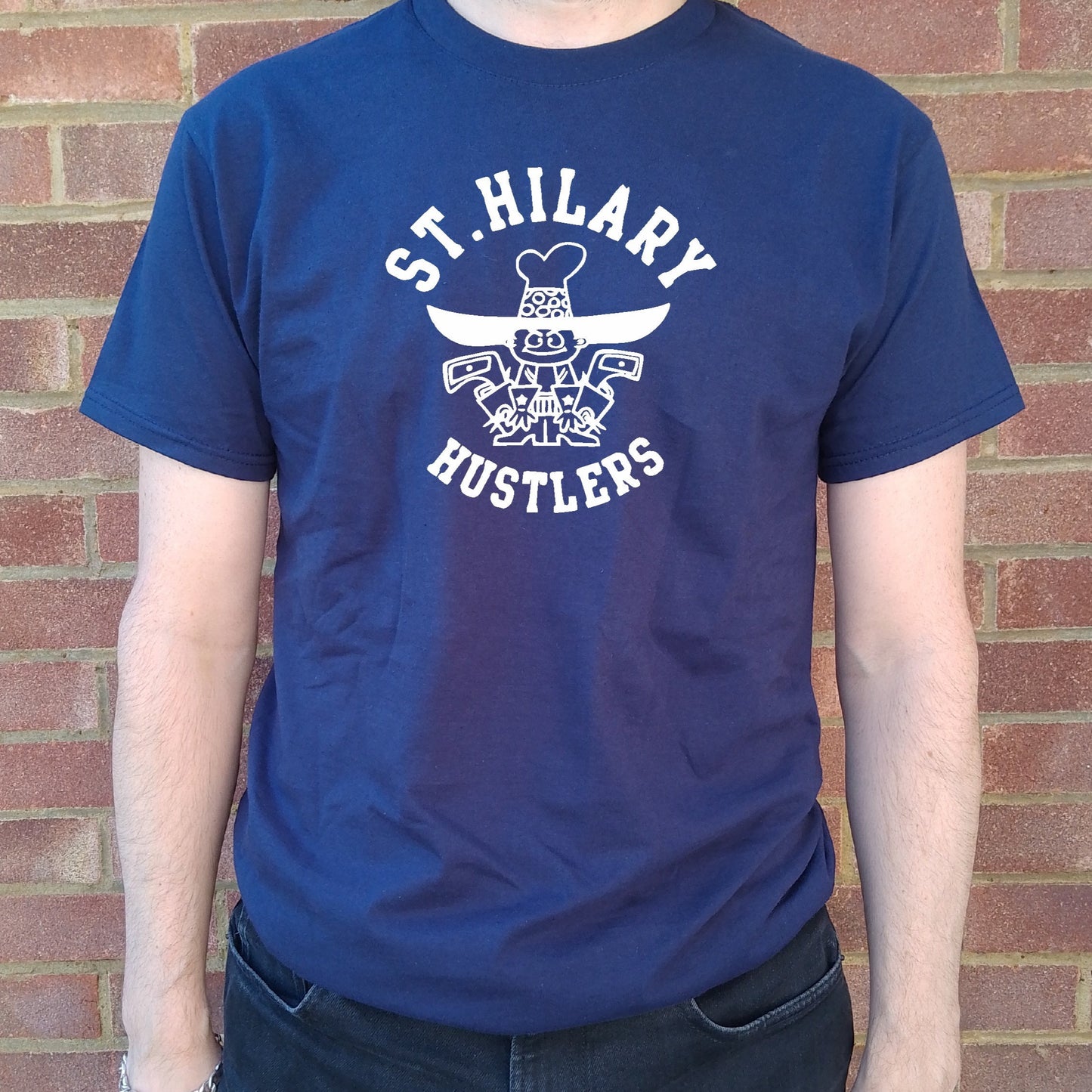 St Hilary Hustlers T-Shirt - Retro College Style, As Worn By Dee Dee Ramone, Punk Rock