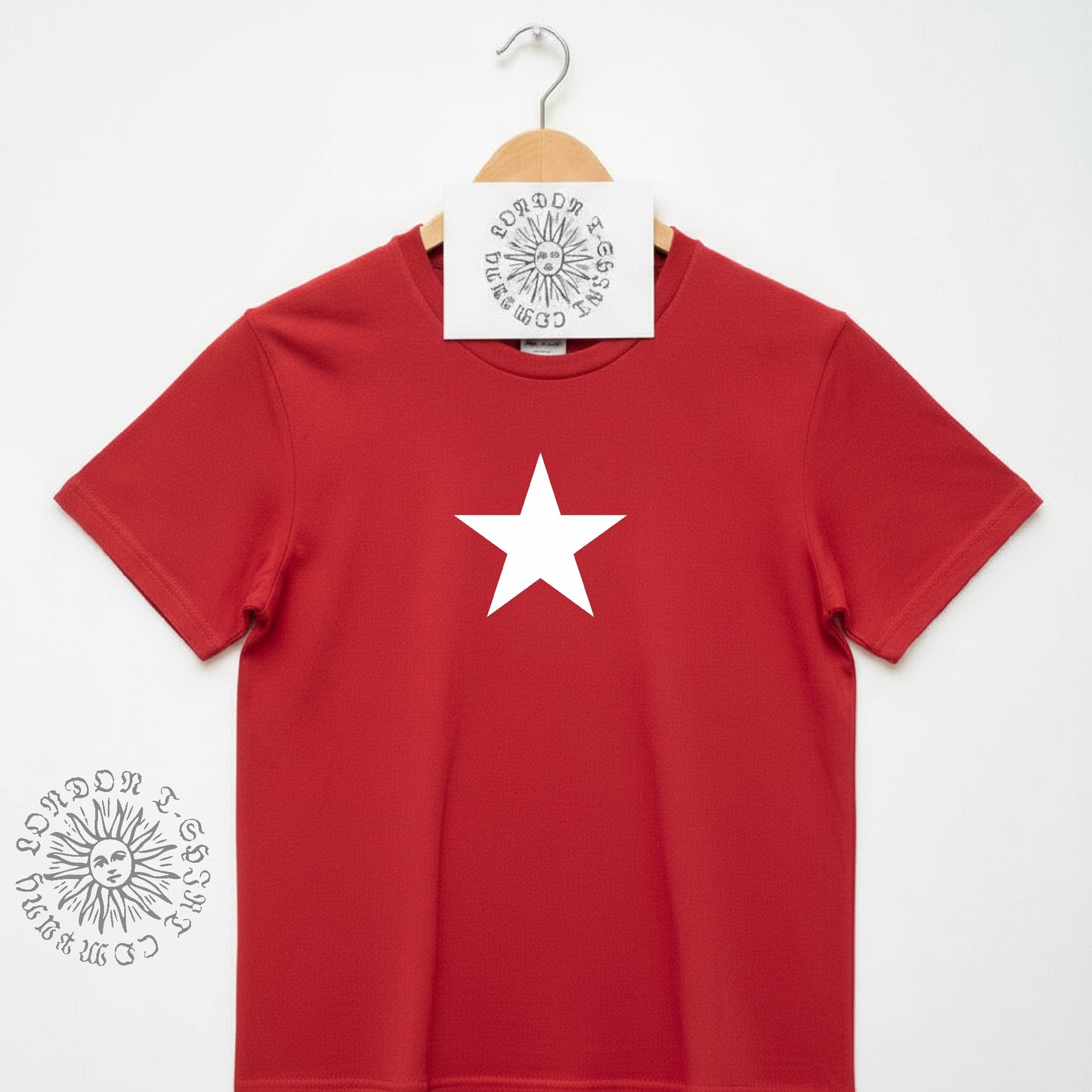 Star Print Red T-Shirt - Retro Punk, Sub Culture, Protest, S-XXL