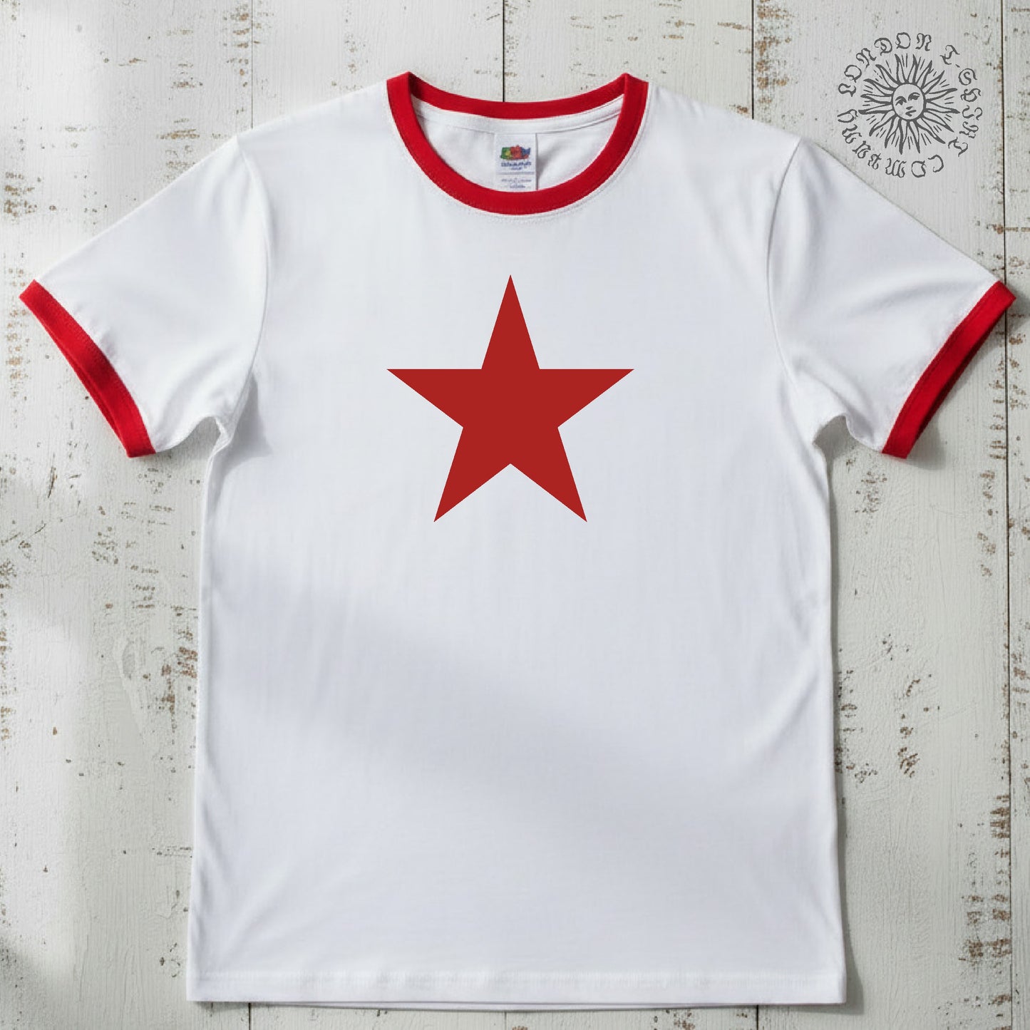 Star Ringer T-Shirt - Retro, 70s, Various Colours S-3XL