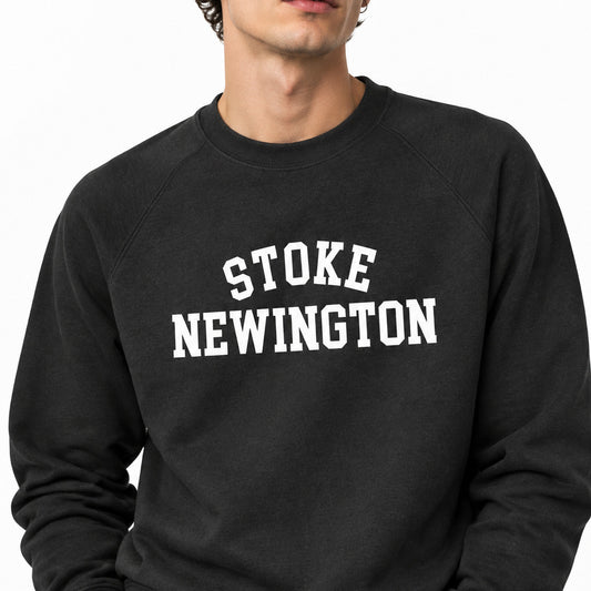 Stoke Newington Sweatshirt - Hackney, London Souvenir, Retro Ivy League, Custom Print Add Your Area Name, Various Colours