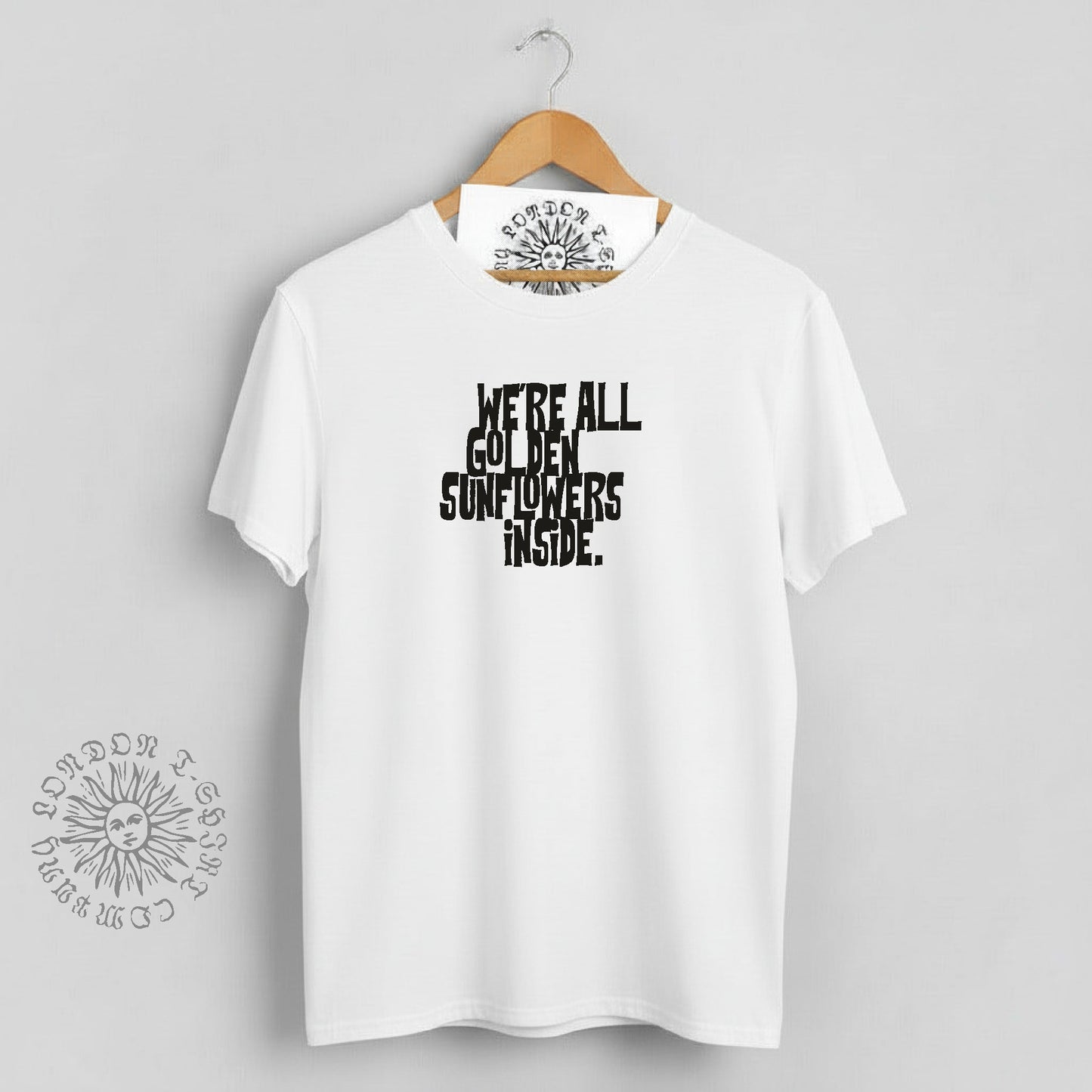 Allen Ginsberg 'Golden Sunflowers' Slogan T-Shirt - Literature, Various Colours