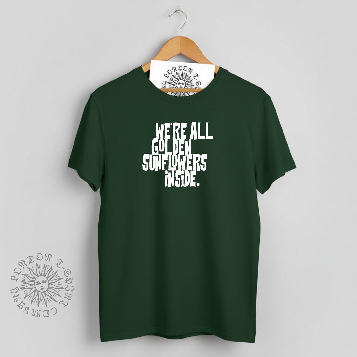 Allen Ginsberg 'Golden Sunflowers' Slogan T-Shirt - Literature, Various Colours