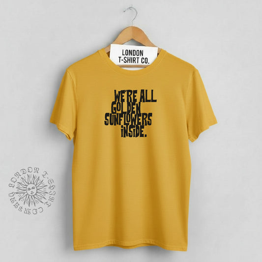 Allen Ginsberg 'Golden Sunflowers' Slogan T-Shirt - Literature, Various Colours