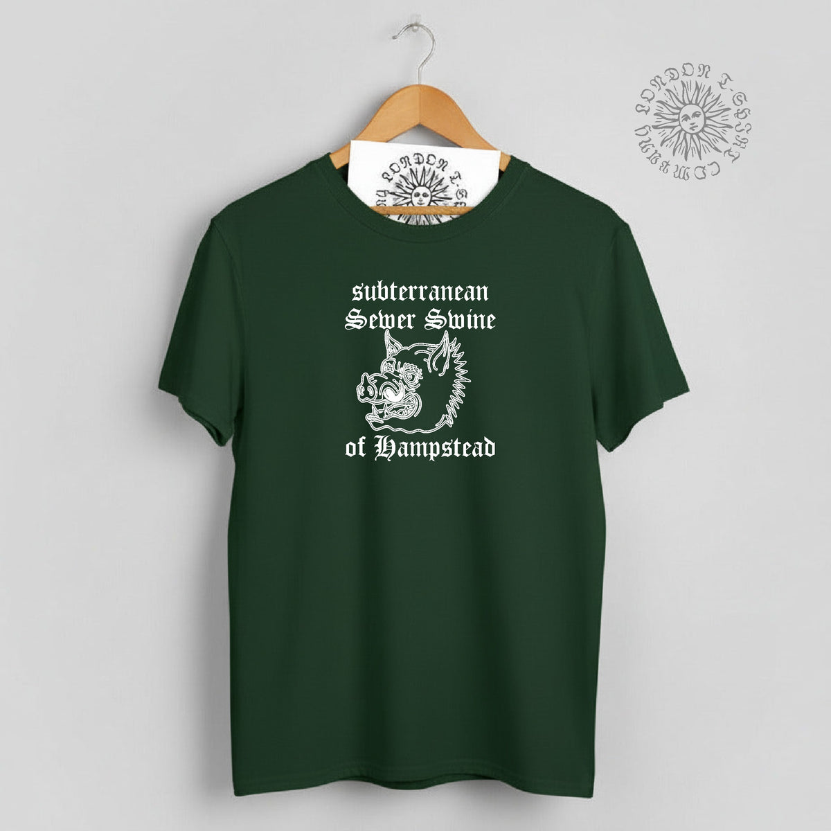 The Subterranean Sewer Swine of Hampstead T-Shirt: London Folklore, Various Colours S-3XL