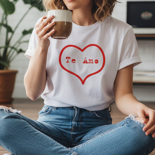 Te Amo T-Shirt - Valentines Day Heart Gift, Spanish, Various Colours