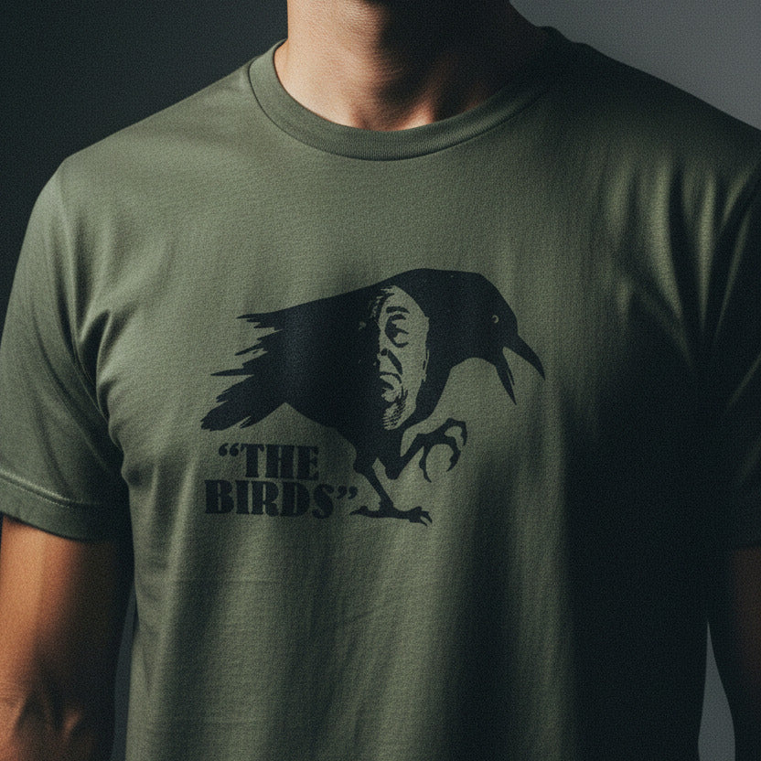 The Birds T-Shirt - Alfred Hitchcock, Cult Horror, Various Colours
