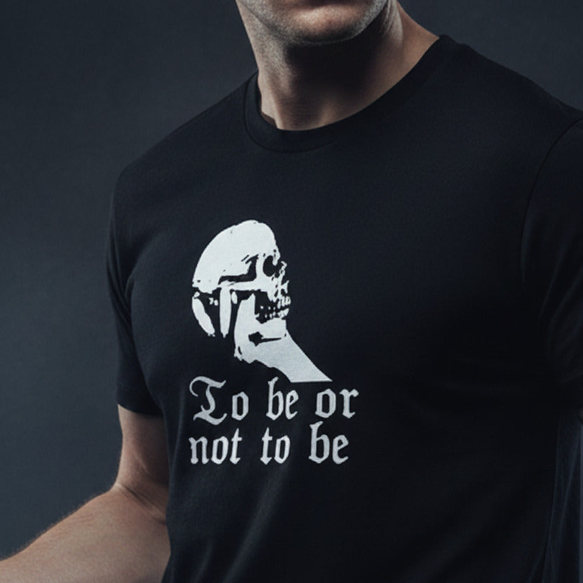 Hamlet Skull T-Shirt: "To Be Or Not To Be", Shakespeare, Literature