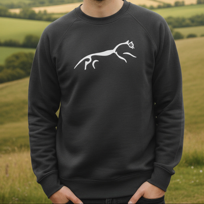 Uffington White Horse Sweater - Chalk Hill Figure Sweatshirt, Various Colours