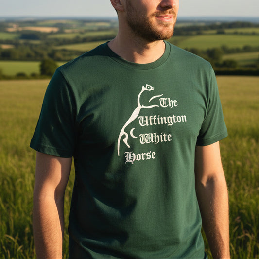 Uffington White Horse T-Shirt - Chalk Hill Figure, Various Colours
