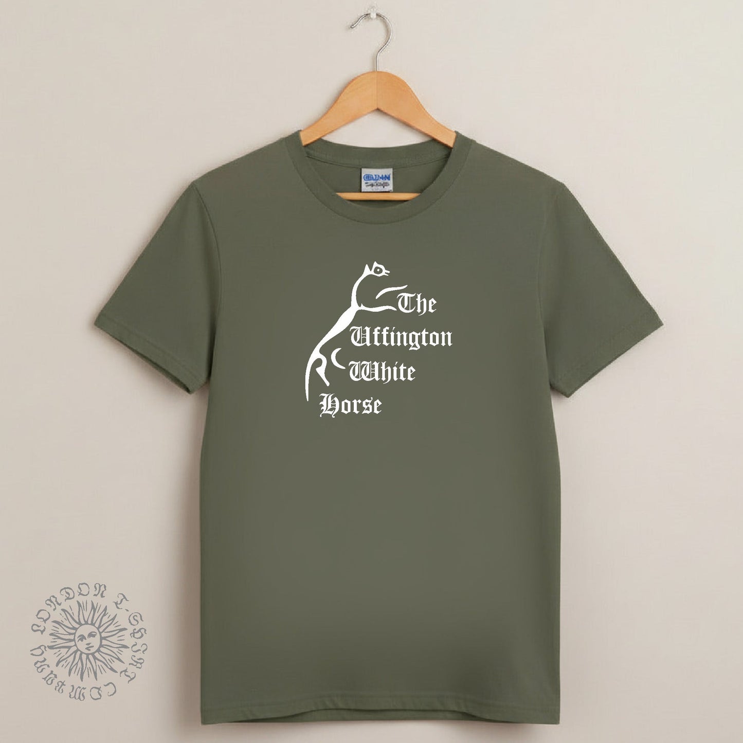 Uffington White Horse T-Shirt - Chalk Hill Figure, Various Colours