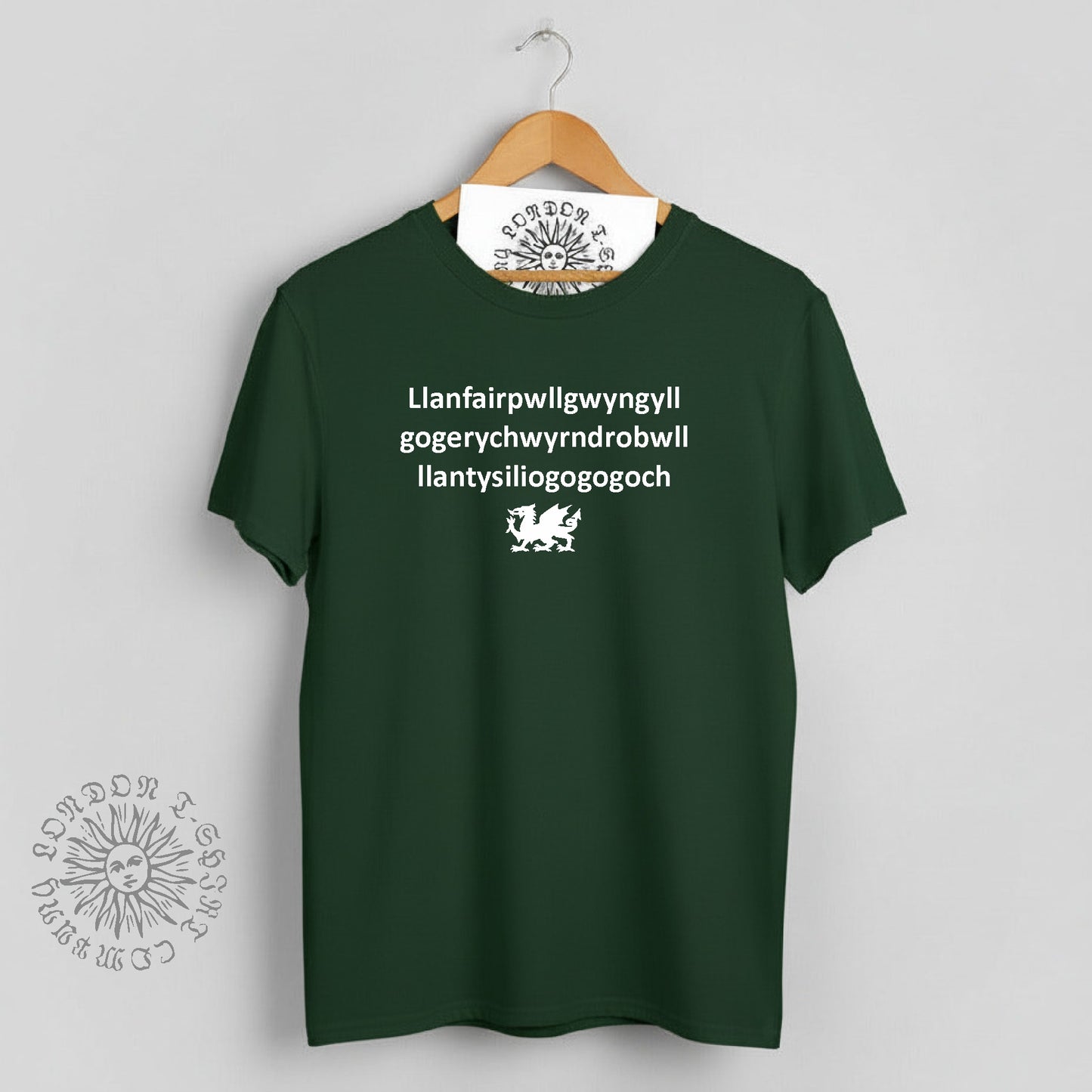 Llanfairpwllgwyngyllgogerychwyrndrobwllllantysiliogogogoch T-Shirt - Wales Souvenir, Welsh Town With Longest Name, Various Colours