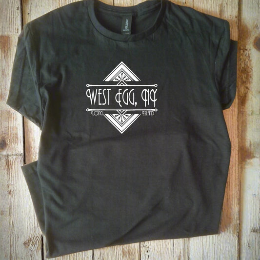 West Egg T-Shirt - The Great Gatsby, Long Island, New York Souvenir, Various Colours
