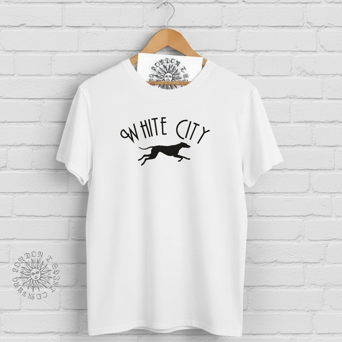 White City T-Shirt - West London souvenir inspired by the old White City greyhound track, Various Colours