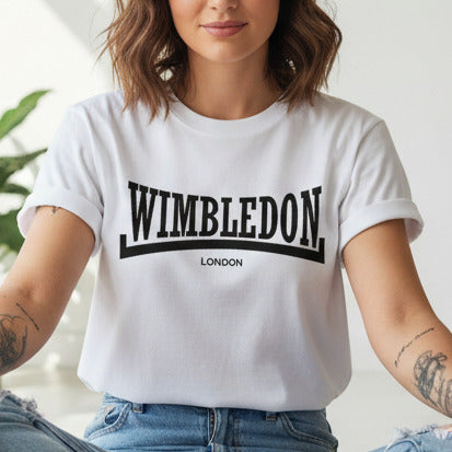 Wimbledon T-Shirt - London Souvenir, Personalised Custom Print Available, Various Colours