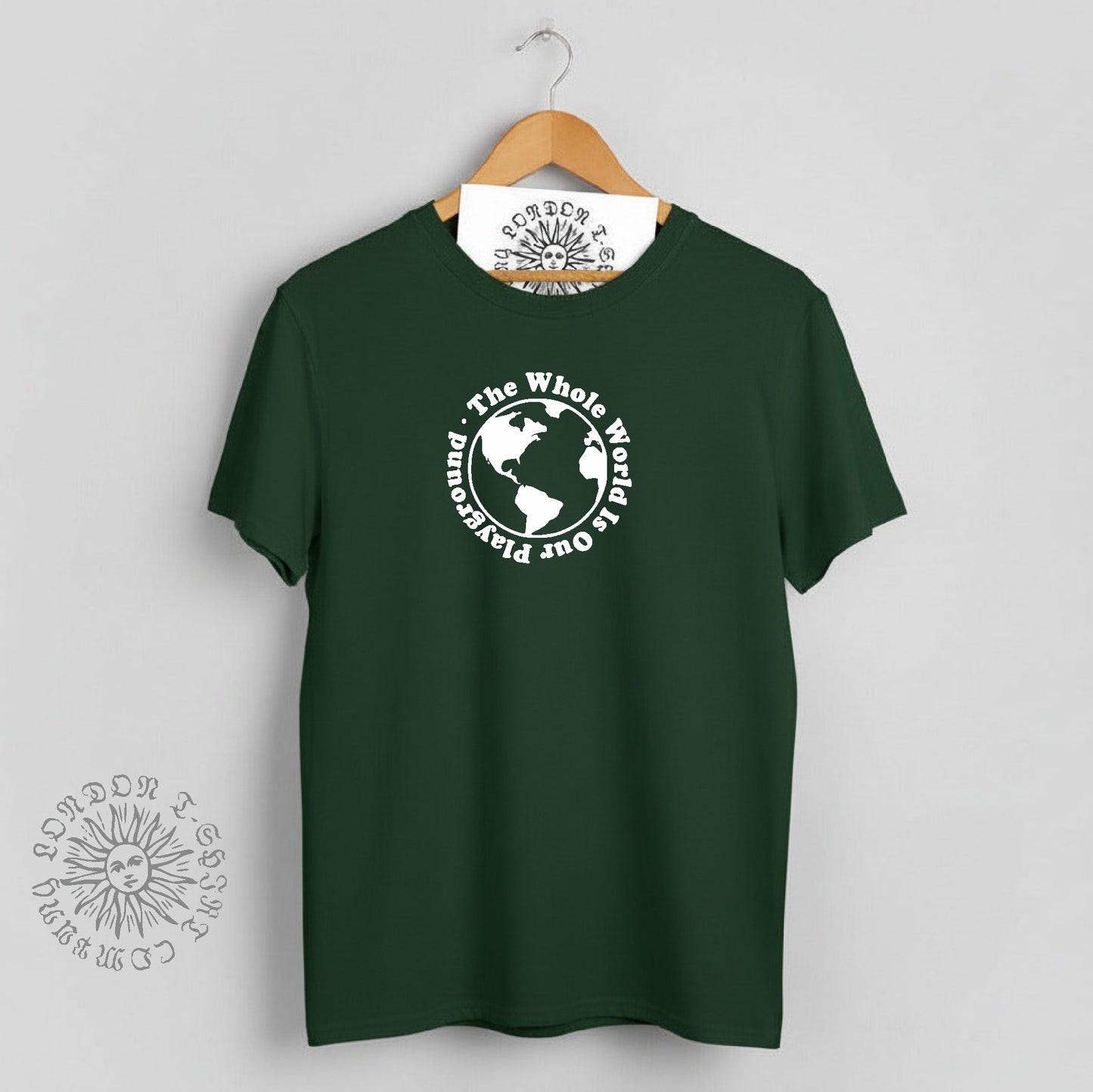 Travel Souvenir T-Shirt - 'The Whole World Is Our Playground', Various Colours