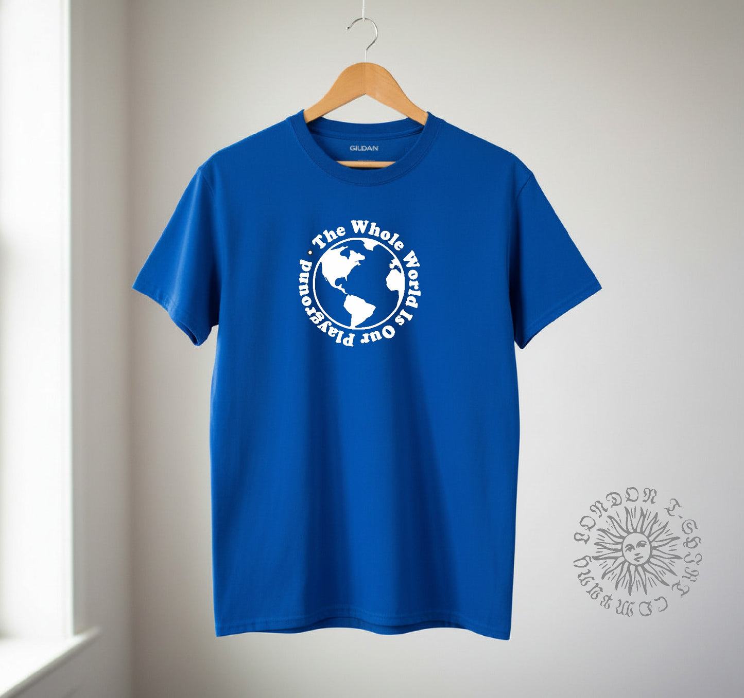 Travel Souvenir T-Shirt - 'The Whole World Is Our Playground', Various Colours