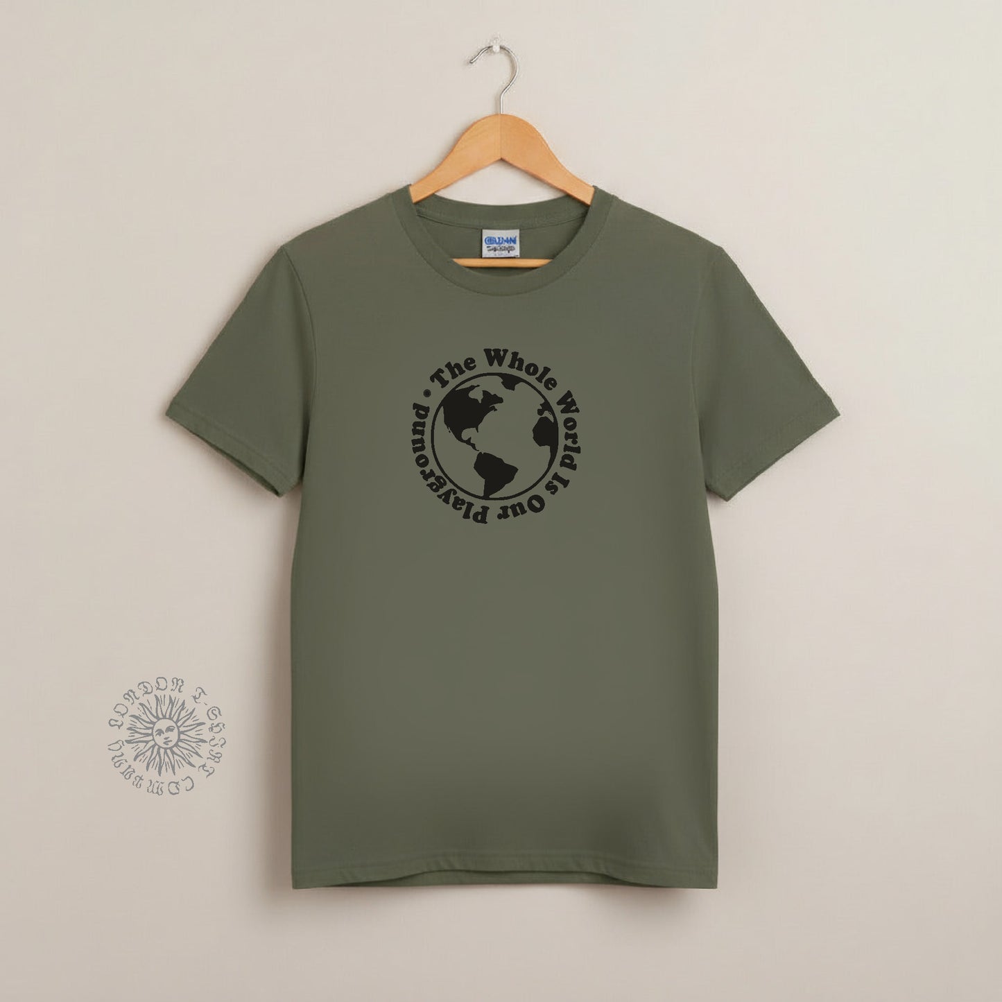 Travel Souvenir T-Shirt - 'The Whole World Is Our Playground', Various Colours