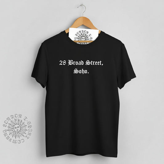 William Blake T-Shirt - 28 Broad Street, Soho, London Souvenir, S-XXL