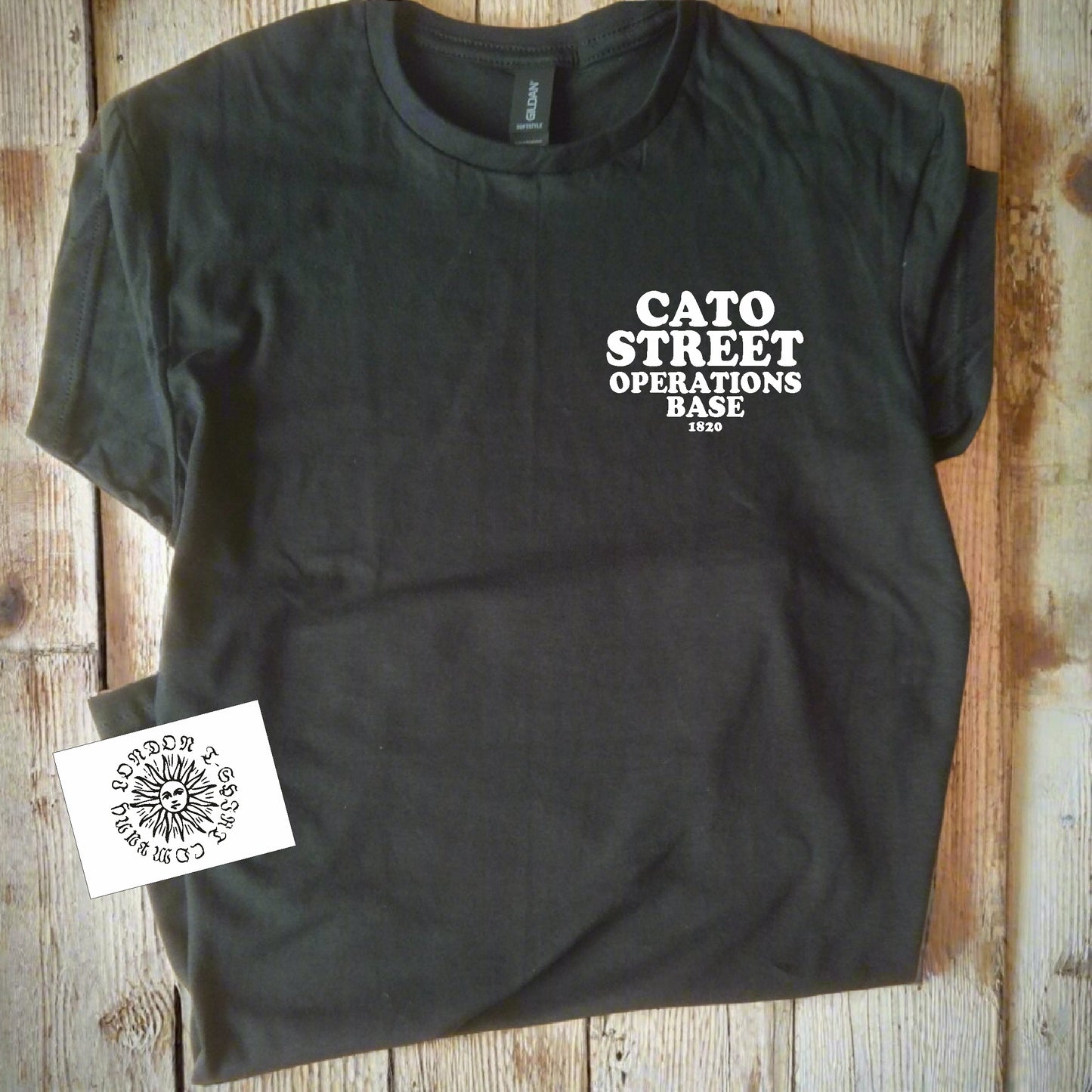 Cato Street T-Shirt: Political Protest Top, Cato St Conspiracy, Pocket Logo Print, Various Colours
