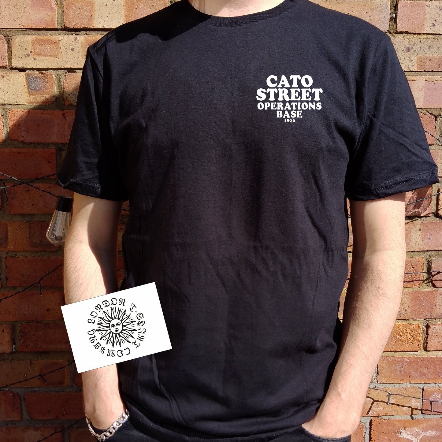 Cato Street T-Shirt: Political Protest Top, Cato St Conspiracy, Pocket Logo Print, Various Colours