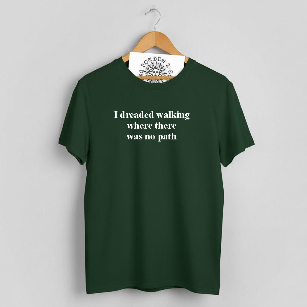 John Clare Poet T-Shirt - "I dreaded walking where there was no path", Trespass, Various Colours