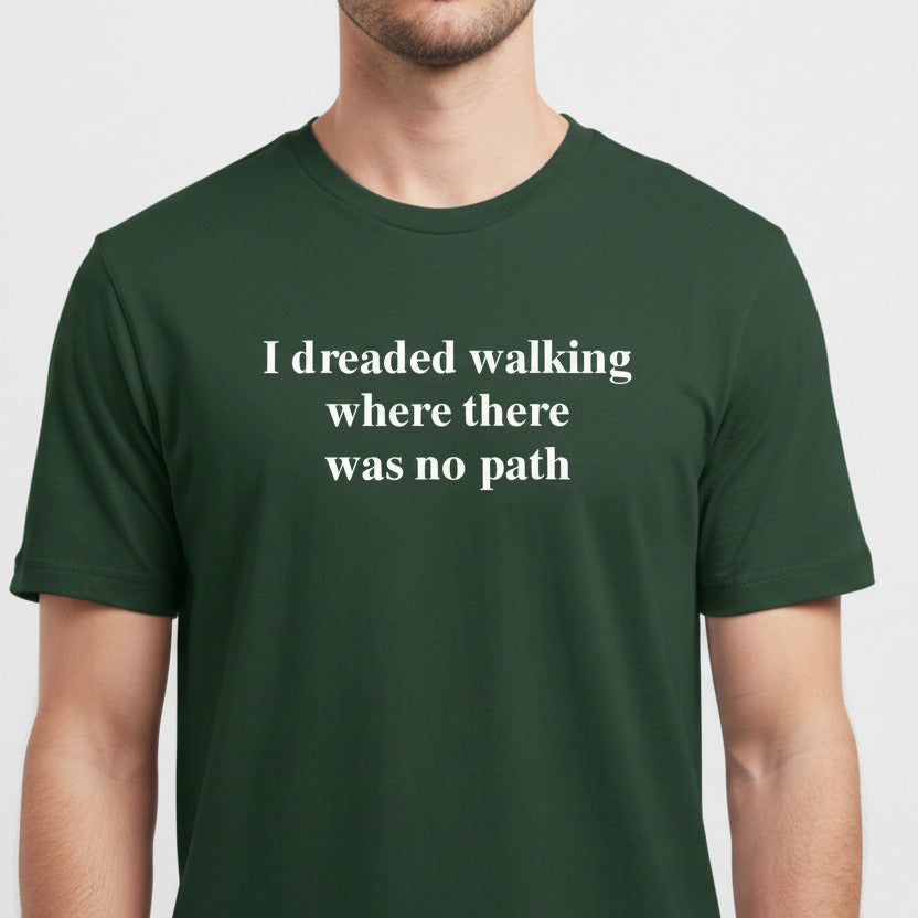 John Clare Poet T-Shirt - "I dreaded walking where there was no path", Trespass, Various Colours