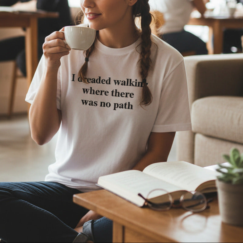 John Clare Poet T-Shirt - "I dreaded walking where there was no path", Trespass, Various Colours