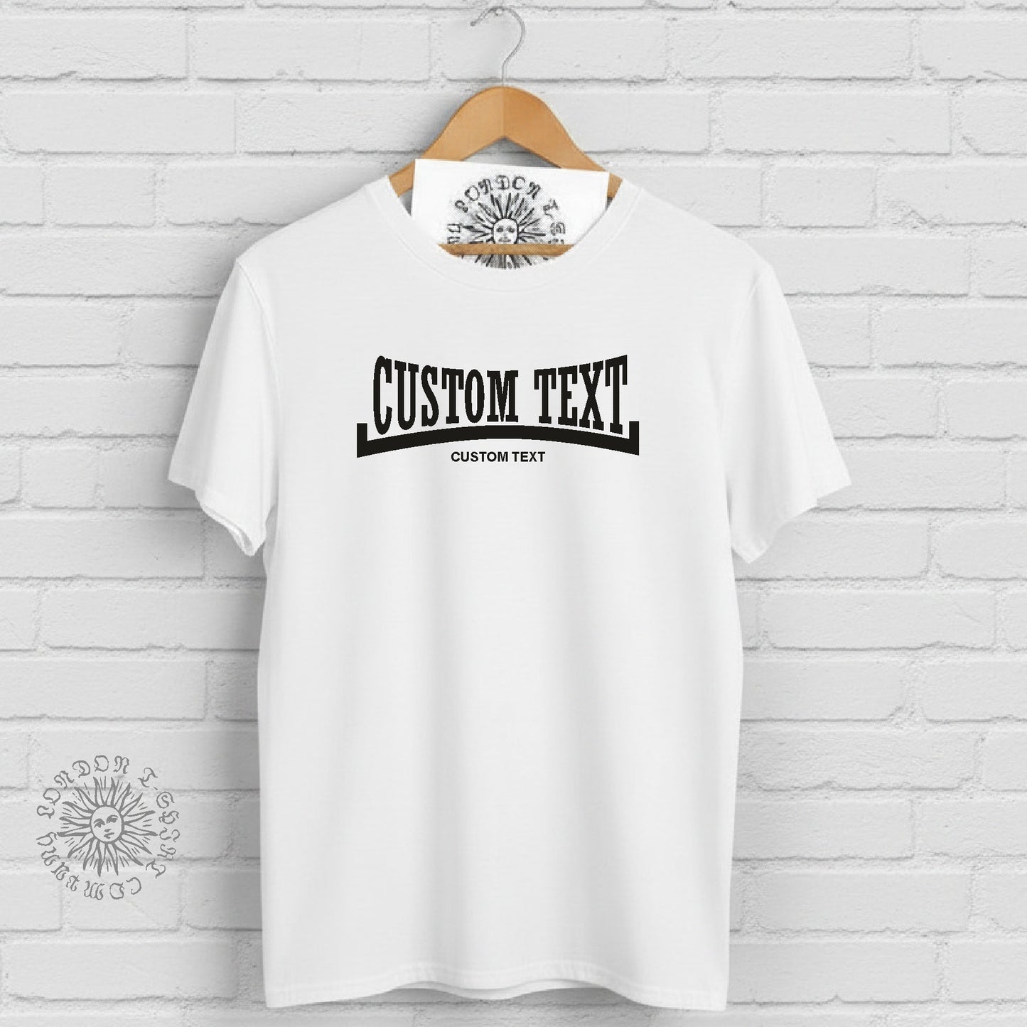 Personalised Custom Print T-Shirt - Souvenir, Football, Retro Boxing Style Logo, Various Colours