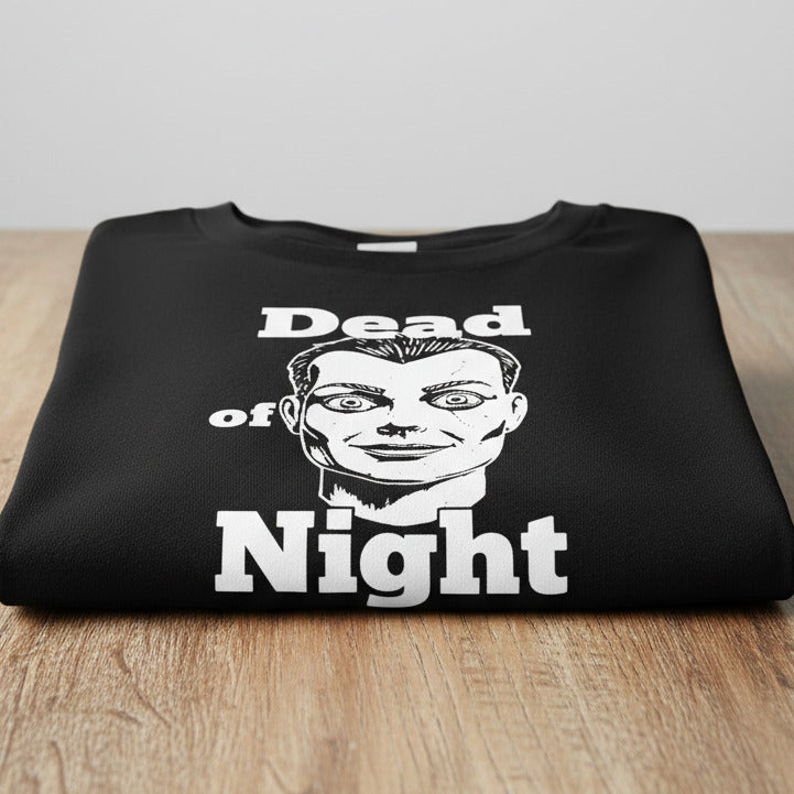 Dead of Night T-Shirt: Retro 1940s Supernatural Horror, Ventriloquist Dummy, S-XXL