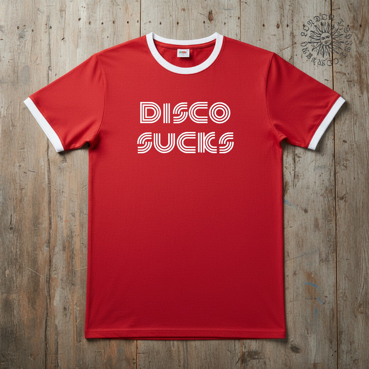 Disco Sucks Ringer T-Shirt - Retro 70's Rocker, Various Colours S-3XL