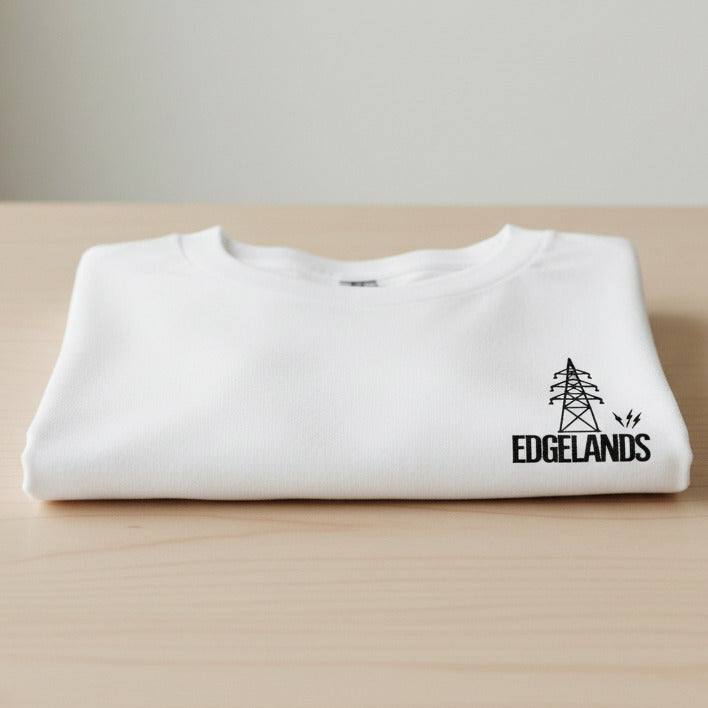Pylon Pocket Logo T-Shirt 'Edgelands' - Organic Cotton, Psychogeography, Walking Various Colours