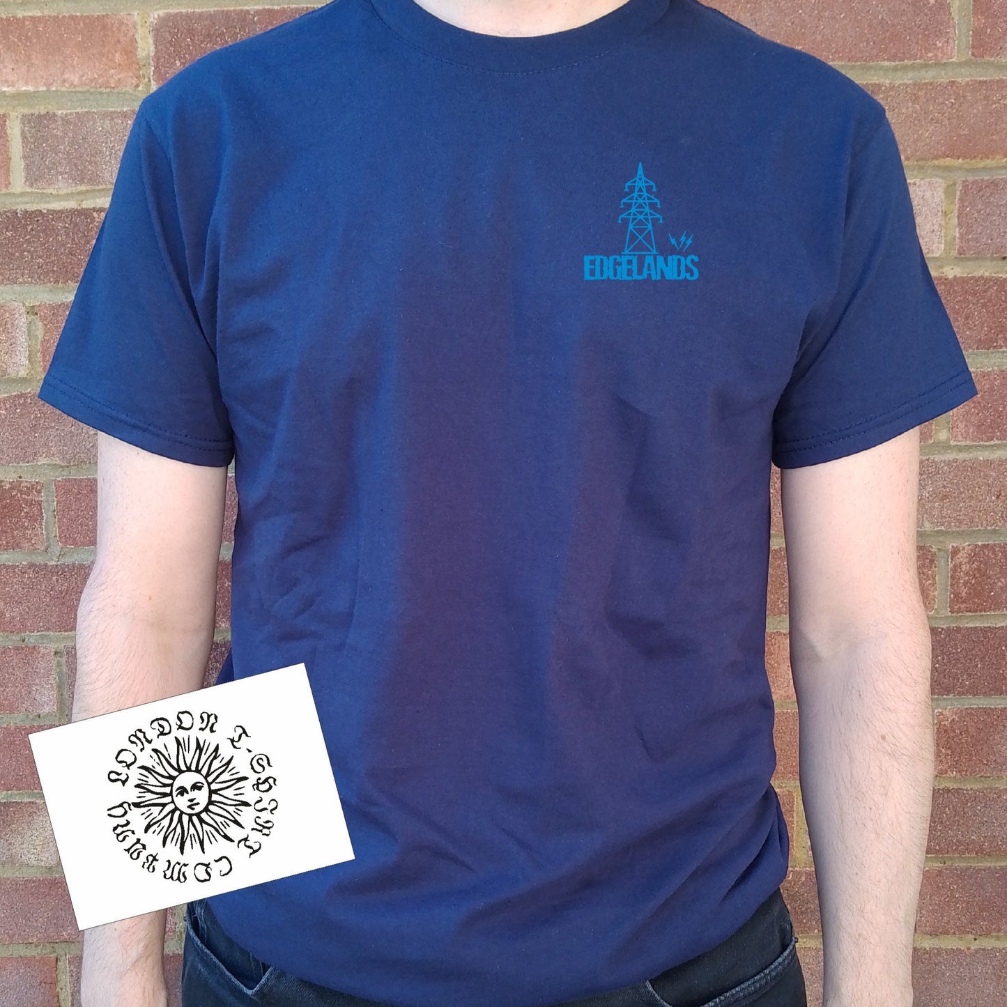 Pylon Pocket Logo T-Shirt 'Edgelands' - Organic Cotton, Psychogeography, Walking Various Colours