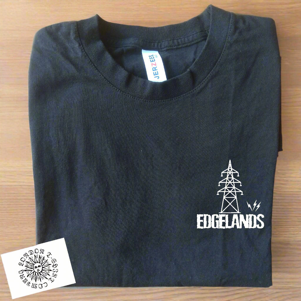 Pylon Pocket Logo T-Shirt 'Edgelands' - Organic Cotton, Psychogeography, Walking Various Colours