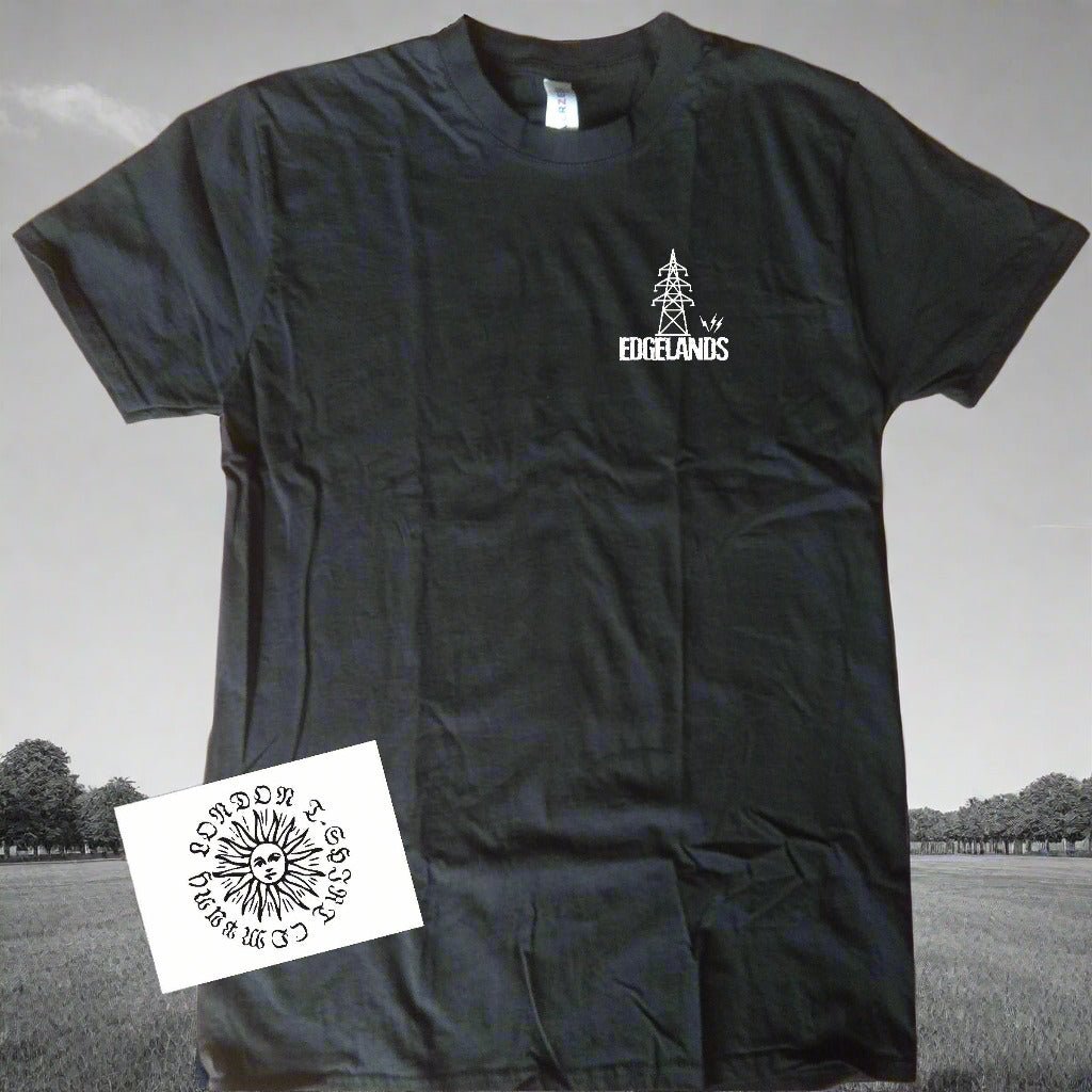 Pylon Pocket Logo T-Shirt 'Edgelands' - Organic Cotton, Psychogeography, Walking Various Colours