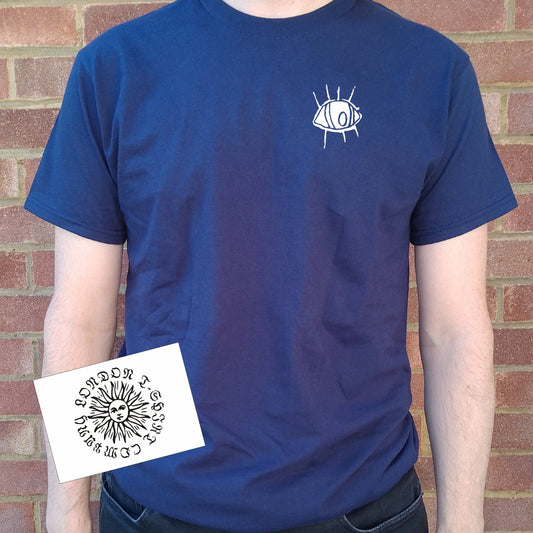 Eye Symbol Pocket Logo T-Shirt - Organic Cotton, Design Taken From A Sketch, Various Colours